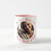 Custom Photo Floral Mok - De beste moeder ooit (Midden)