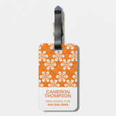 Custom Photo Flowers Patroon Bagagelabel (Achterkant verticaal)