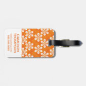 Custom Photo Flowers Patroon Bagagelabel (Achterkant horizontaal)
