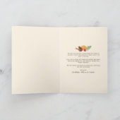 Custom Photo Folded Rustic Citrus Christmas Feestdagen Kaart (Binnen)