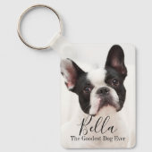 Custom Photo French Bulldog Personalized Sleutelhanger (Voorkant)