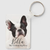 Custom Photo French Bulldog Personalized Sleutelhanger (Achterkant)