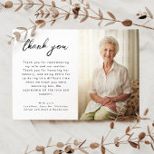 Custom Photo Funeral Bedankkaart