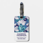 Custom Photo Funky Seashell Pattern Bagagelabel (Achterkant verticaal)