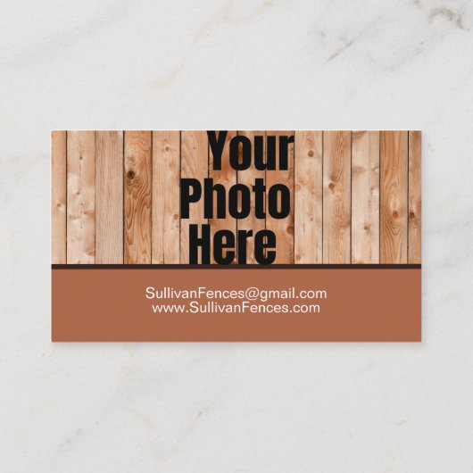 Custom Photo Garden Fencing Visitekaartje (Achterkant)