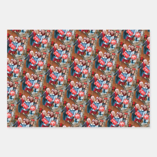 Custom Photo Gift Wrap, Familie Custom Afbeelding  Inpakpapier Vel (Voorkant 2)
