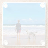 Custom Photo Glass Coaster Your Pets Foto Glazen Onderzetter (Achterkant)