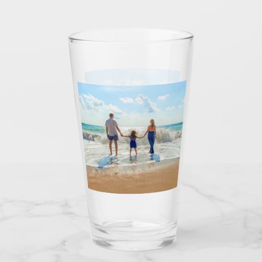 Custom Photo Glass Gift met Uw Foto's Glas (Voorkant)