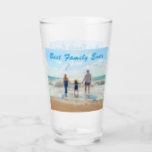 Custom Photo Glass Uw Familie Foto's Met Tekst Glas (Achterkant)