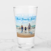 Custom Photo Glass Uw Familie Foto's Met Tekst Glas (Voorkant)