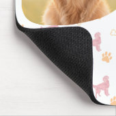 Custom Photo Golden Retriever - Pastel Pink Muismat (Hoek)