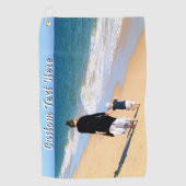 Custom Photo Golf Towel Gift Personalized Text Golfhanddoek (Voorkant)