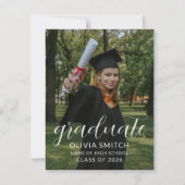Custom Photo Graduation Party Invitation Kaart (Voorkant)