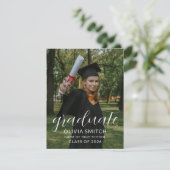 Custom Photo Graduation Party Invitation Kaart (Staand voorkant)