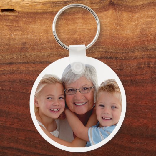 Custom Photo Grandma  Sleutelhanger (Achterkant)