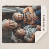 Custom Photo Grandpa Blanket Sherpa Cozy Gift Idea Sherpa Deken (Voorkant (horizontaal))
