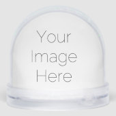 Custom Photo Grid Snow Wereldbol - Kerstcadeau Sneeuwbol (Achterkant)