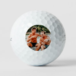 Custom Photo Groomsmen Gift Golf Simple Modern Golfballen