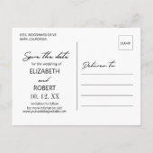 Custom Photo Hand Lettered Save the Date Briefkaar Uitnodiging Briefkaart (Achterkant)