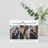Custom Photo Hand Lettered Save the Date Briefkaar Uitnodiging Briefkaart (Staand voorkant)