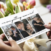 Custom Photo Hand Lettered Save the Date Briefkaar Uitnodiging Briefkaart