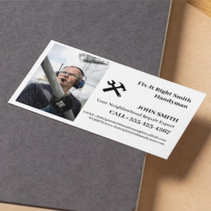 Custom Photo Handyman Visitekaartje