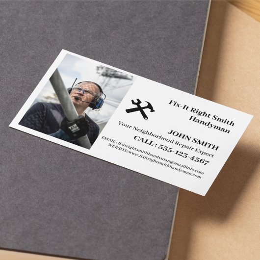 Custom Photo Handyman Visitekaartje