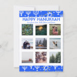 CUSTOM PHOTO Hanukkah Menorah Stars Cute Flat Card<br><div class="desc">Pas deze platte kaart aan door uw eigen tekst en foto's op de voor- of achterzijde toe te voegen. Er is een net voor de foto's die het gemakkelijker maken om het even welke groottefoto's te gebruiken u hebt en hen in een vierkant formaat in een rij opgesloten houden. U...</div>