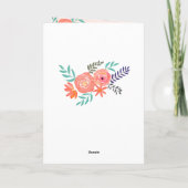 Custom Photo "Happy Birthday" Pink Coral Roses Kaart (Achterkant)