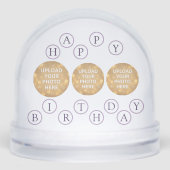 Custom Photo Happy Birthday Sneeuwbol (Voorkant)