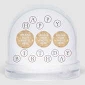 Custom Photo Happy Birthday Sneeuwbol (Achterkant)