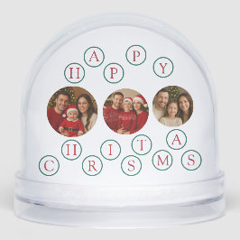 Custom Photo Happy Christmas Sneeuwbol