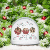 Custom Photo Happy Christmas Sneeuwbol (Kerstmis)