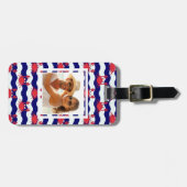 Custom Photo Happy Crabs Pattern Bagagelabel (Voorkant horizontaal)