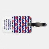 Custom Photo Happy Crabs Pattern Bagagelabel (Achterkant horizontaal)