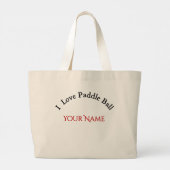 Custom Photo Head Padel/Pickleball Player Caricatu Grote Tote Bag (Achterkant)