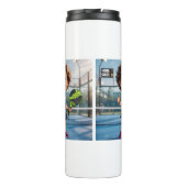 Custom Photo Head Padel/Pickleball Player Caricatu Thermosbeker (Achterkant)