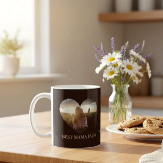 Custom Photo Heart Coffee Mug mom gift  Koffiemok