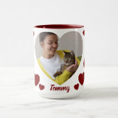 Custom Photo Heart Mug: A Keepsake for Cat Lovers Mok (Midden)