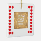 Custom photo Heart Symbols Keramisch Ornament (Rechts)