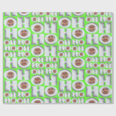 Custom Photo HO HO HO Wrapping Paper – Funny Xmas Cadeaupapier (Vlak)