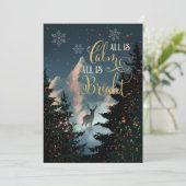 Custom Photo Holiday Mountain Scene  Kaart (Staand voorkant)