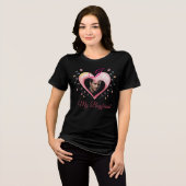 Custom Photo I Love My Boyfriend Valentine's Day  Tri-Blend Shirt (Voorkant volledig)