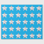 Custom Photo in a Star Shape Pattern  Cadeaupapier (Vlak)
