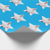 Custom Photo in a Star Shape Pattern  Cadeaupapier (Hoek)