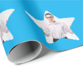 Custom Photo in a Star Shape Pattern  Cadeaupapier (Rol Hoek)