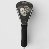 Custom Photo Initial Heart Monogram Couples Golfheadcover (Voorkant)