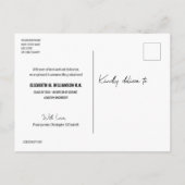 Custom Photo Introduction Science Afstudeerder Aankondigingskaart (Achterkant)