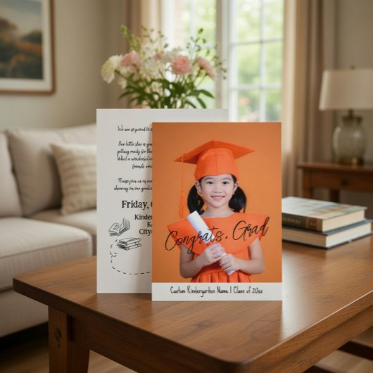 Custom Photo Kindergarten Graduation  Kaart