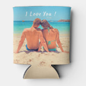 Custom Photo Koelbox Uw Love Design met Tekst Blikjeskoeler (Voorkant)